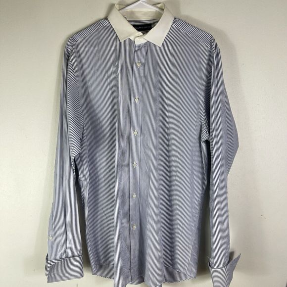 Vtg RALPH LAUREN Black Label Mens 16 1/2 Long Sleeve Button French Cuff Italy - Picture 1 of 15